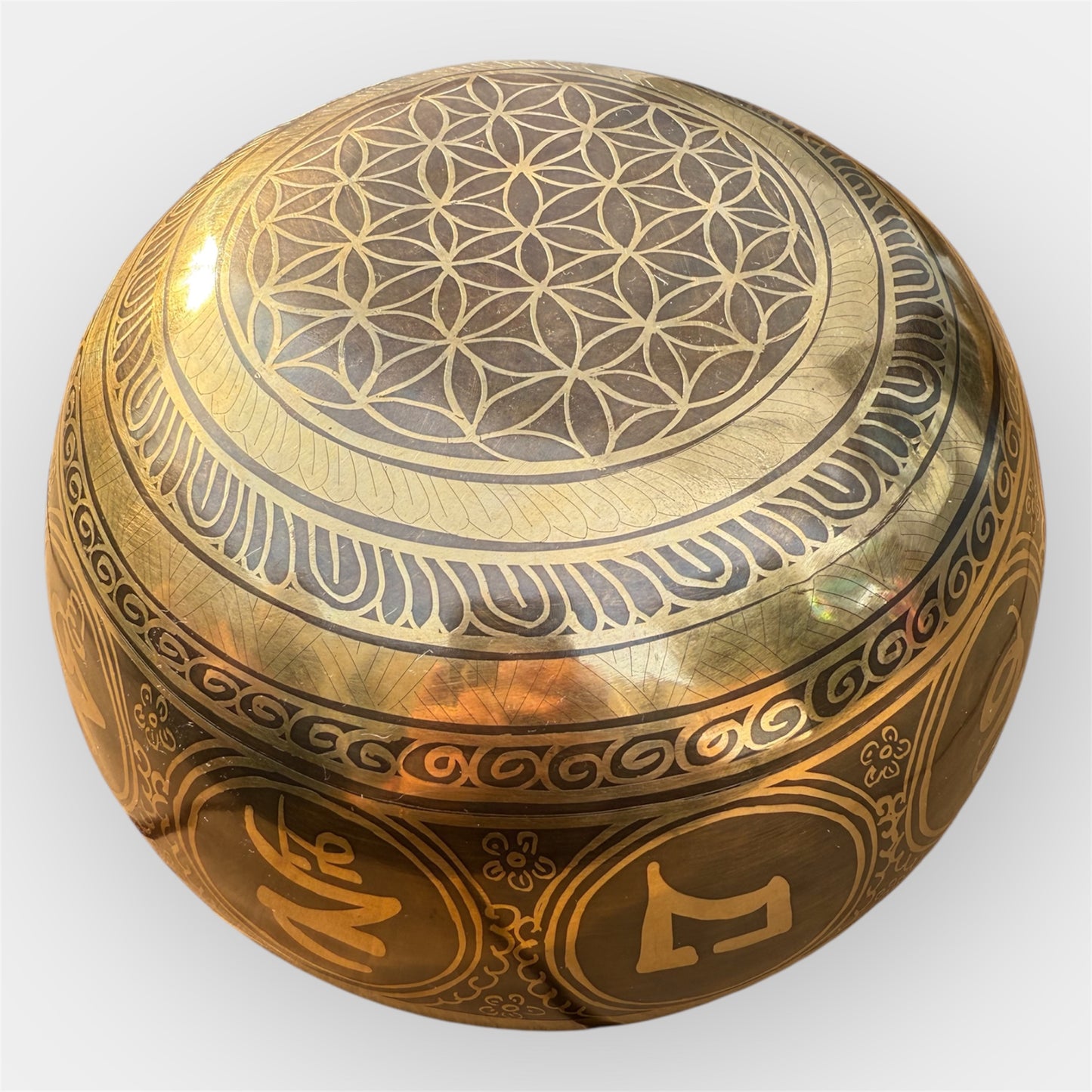 Bol Tibétain Gravé SI Bémol - 1223 g - 195 mm