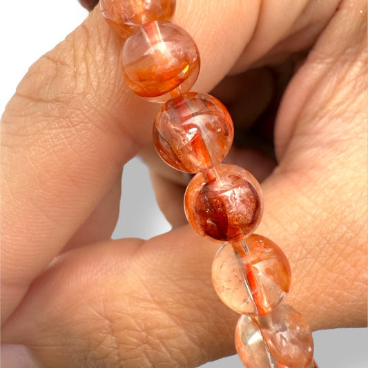 Bracelet quartz rutile de l'Himalaya
