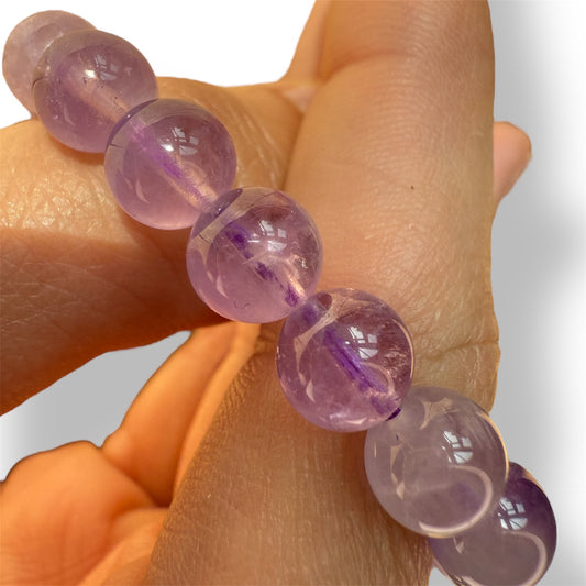 Bracelet boule Améthyste Lavande