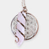 Collier Quartz Rose & Fleur de Vie