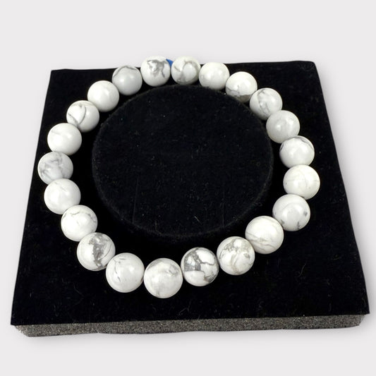 Bracelet howlite blanche