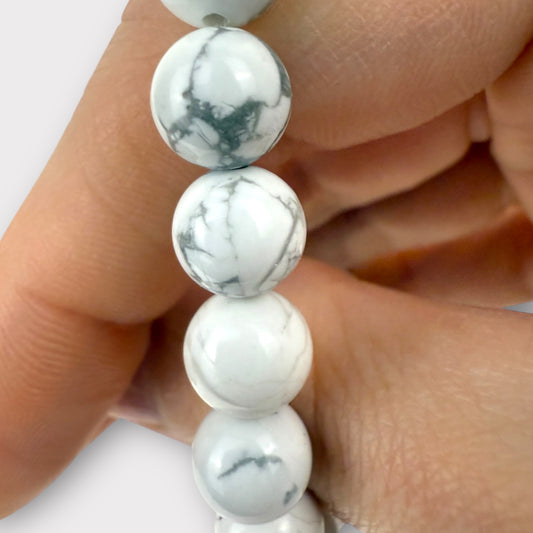 Bracelet howlite blanche