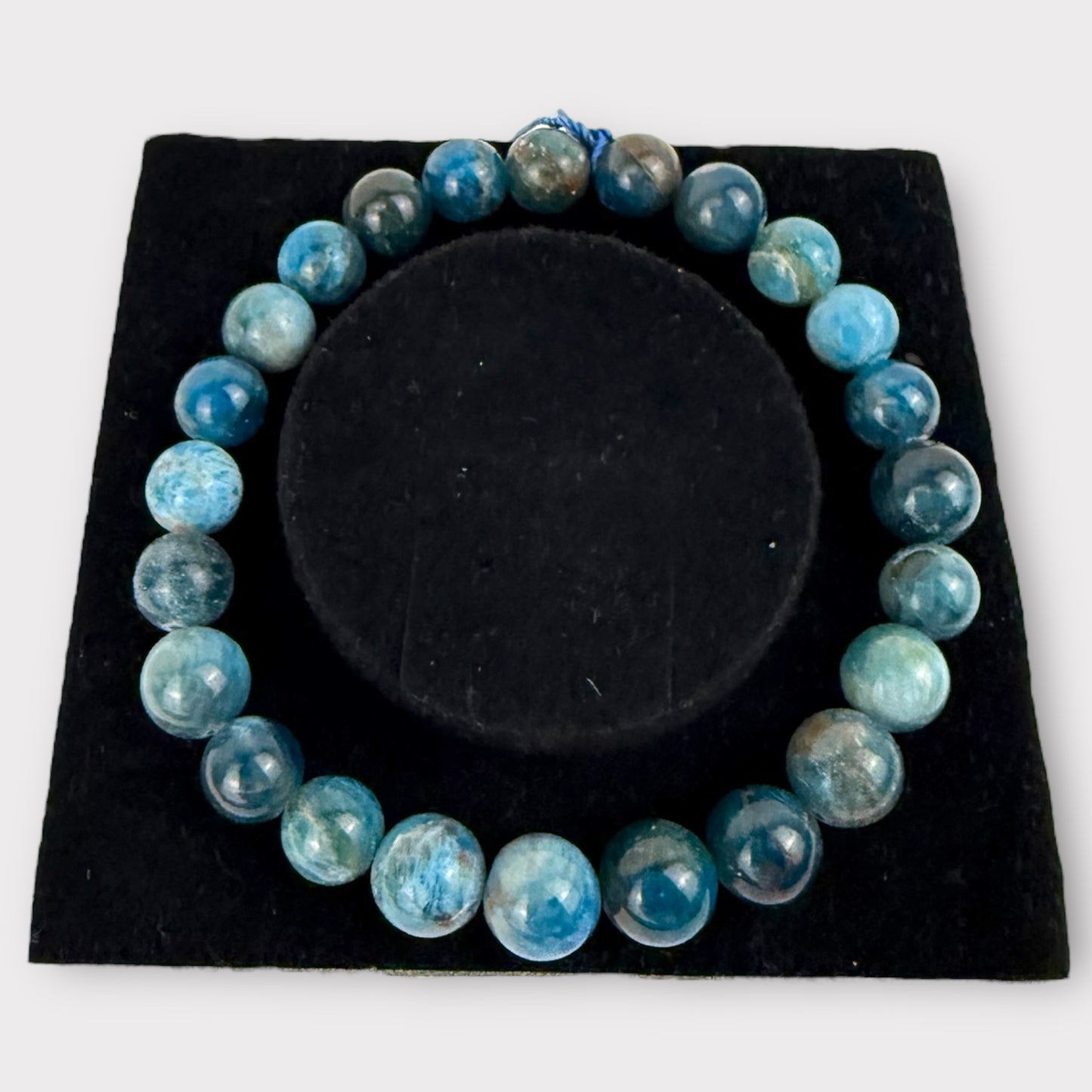 Bracelet apatite bleue AB