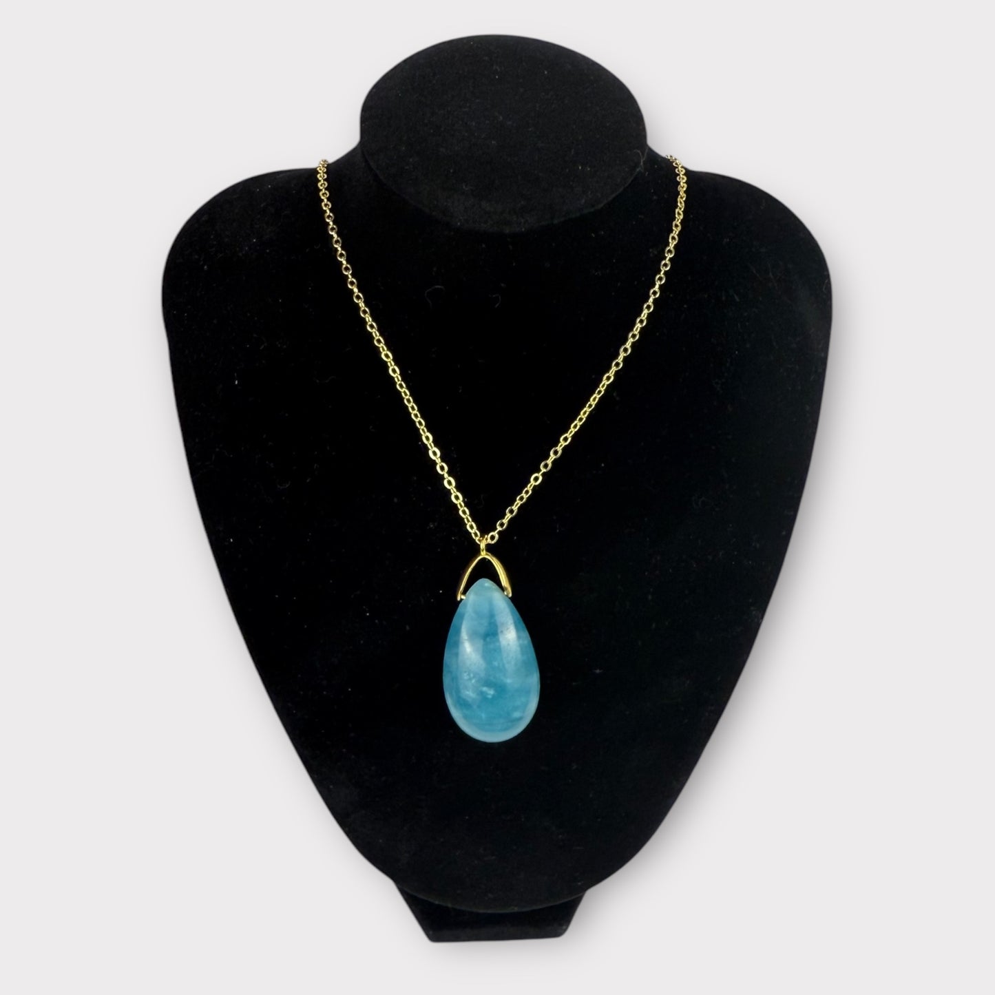 Pendentif  goutte sautoir amazonite