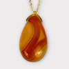 Pendentif goutte sautoir cornaline