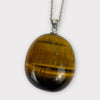 Pendentif pierre roulée oeil de tigre