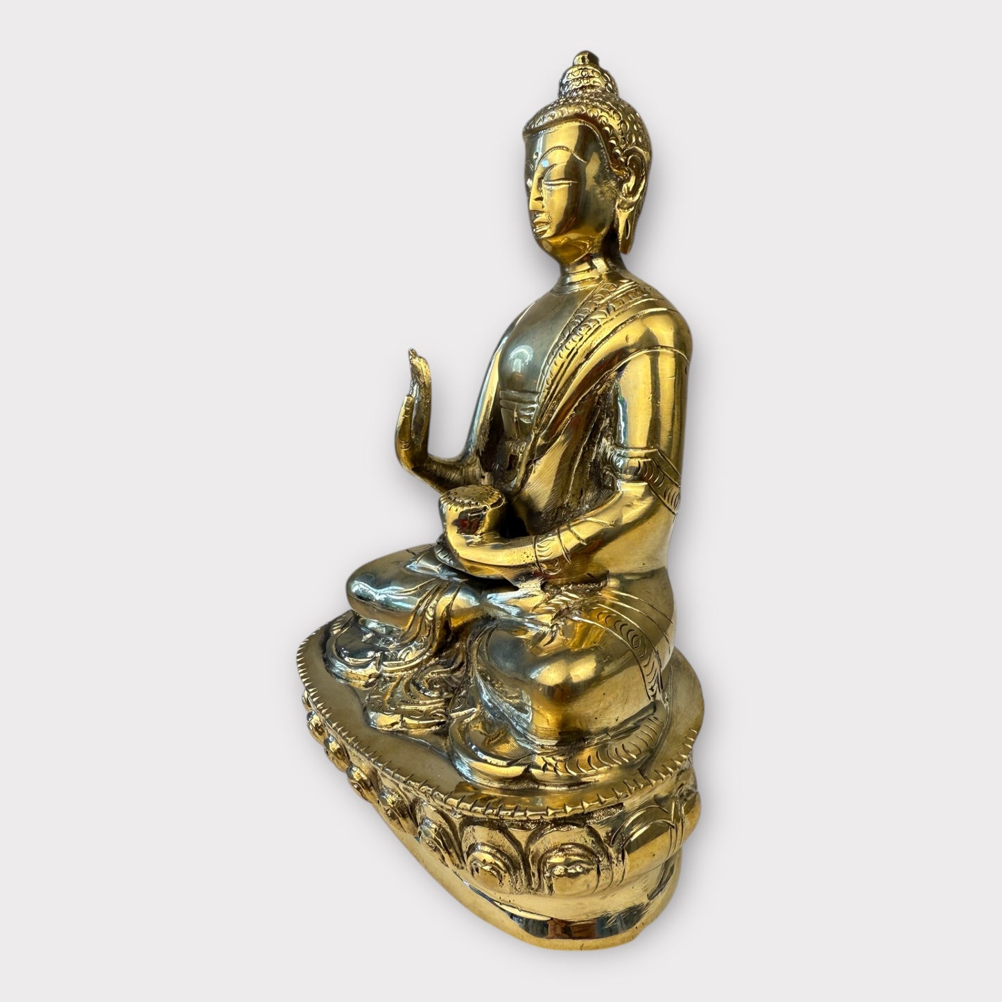 Statue de Bouddha Shakyamuni – Mudra Abhaya & Bol d’Aumône