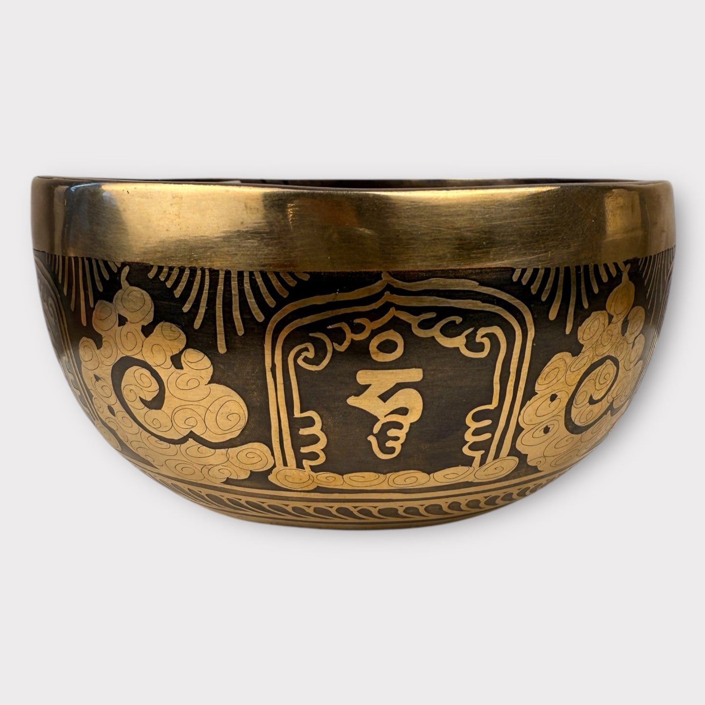Bol Tibétain Gravé SOL - 490g - 133mm
