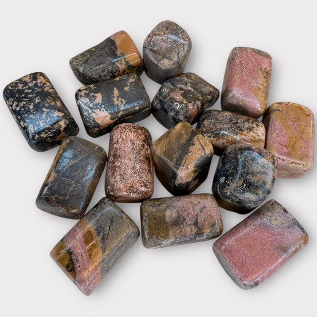 Pierre roulée rhodonite