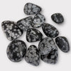 Pierre roulée obsidienne flocon de neige
