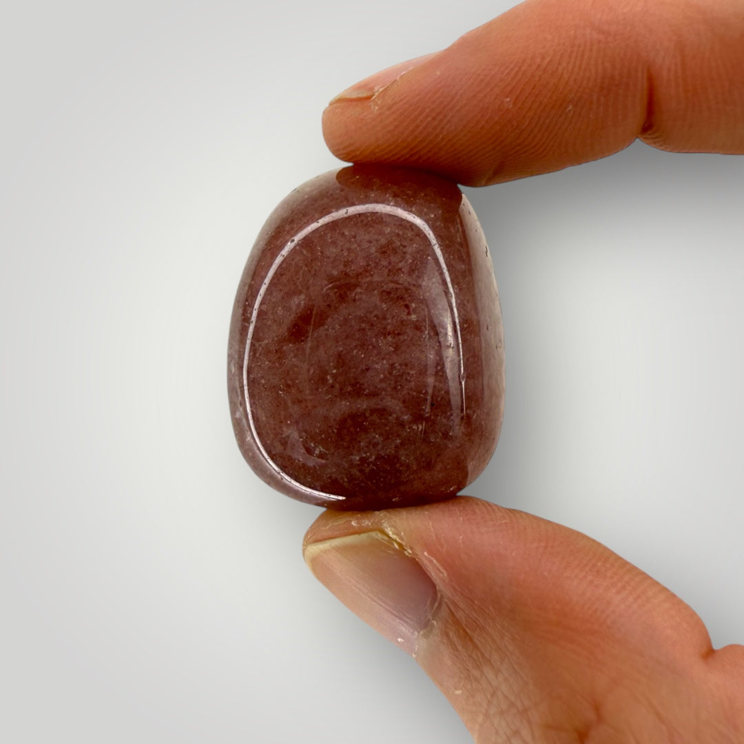 Pierre roulée quartz fraise