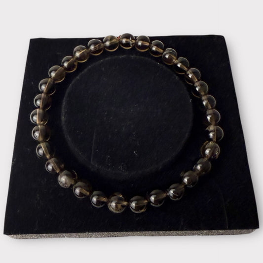 Bracelet cristal de roche fumé