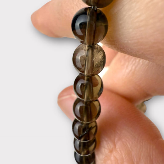 Bracelet cristal de roche fumé