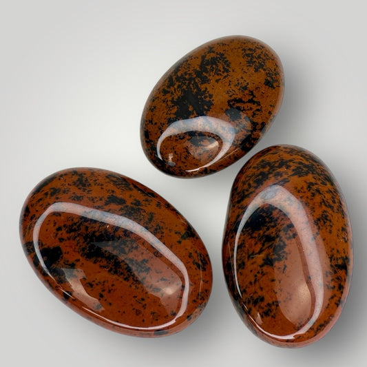 Galet obsidienne acajou