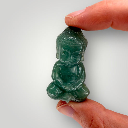 Bouddha indien aventurine verte