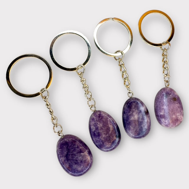 Porte clés lépidolite