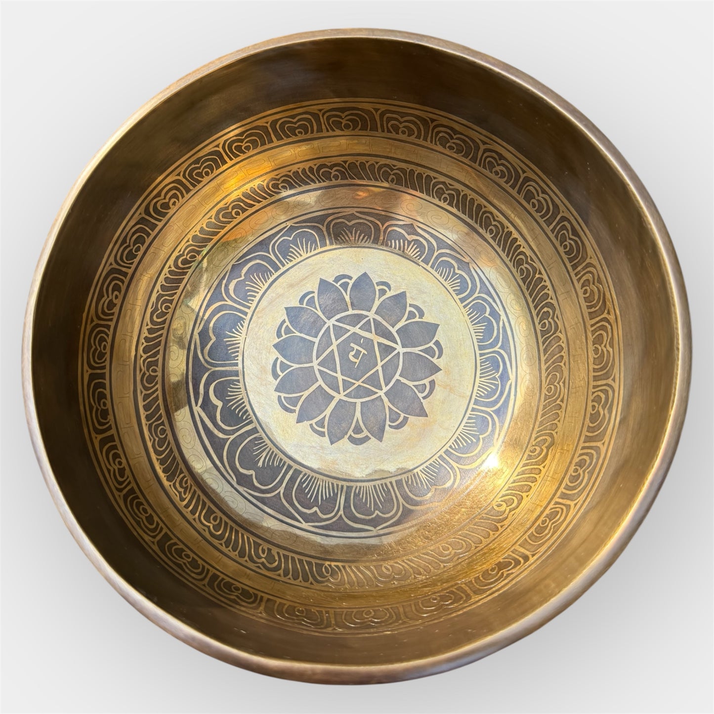 Bol Tibétain Gravé SI Bémol - 1223 g - 195 mm