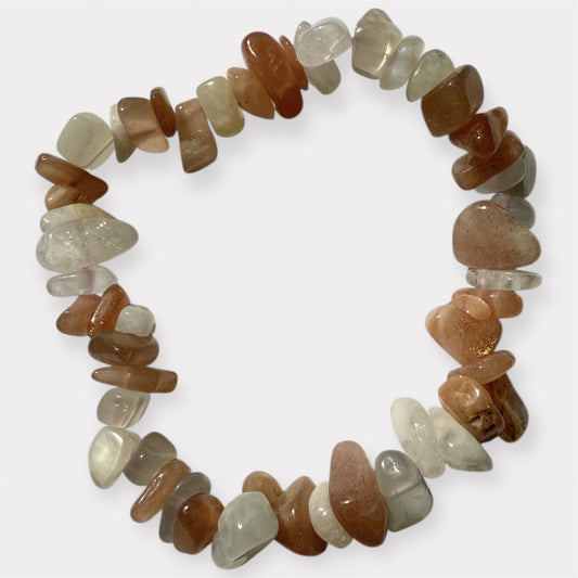 Bracelet baroque pierre de lune multicolore