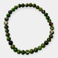 Bracelet boule Diopside vert sur gangue