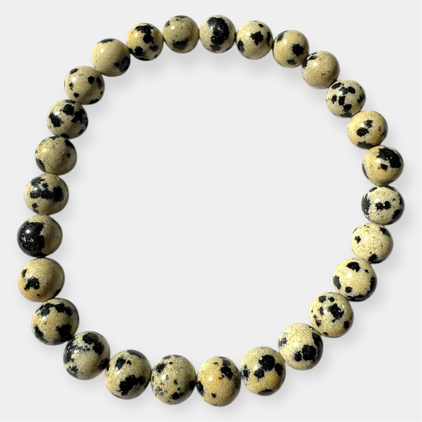 Bracelet boule Jaspe Dalmatien