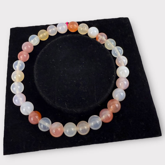 Bracelet agate rose