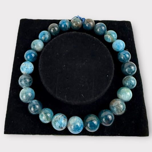 Bracelet apatite bleue AB