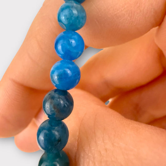 Bracelet apatite bleue