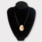 Pendentif pierre percée forme goutte agate fleur de cerisier