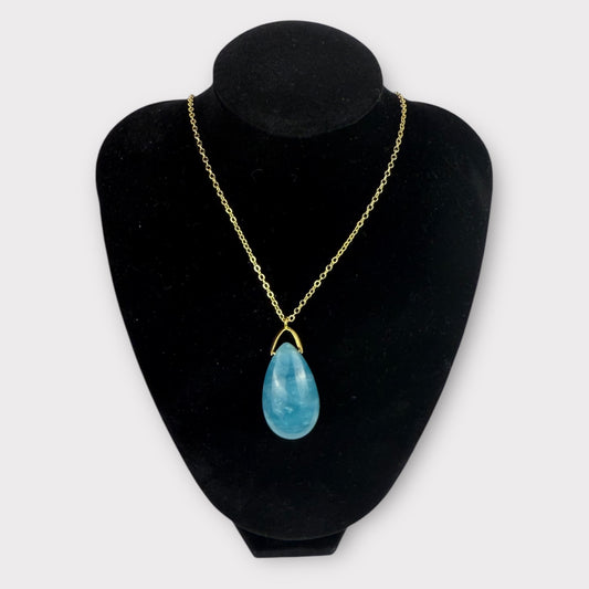 Pendentif  goutte sautoir amazonite