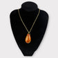 Pendentif goutte sautoir cornaline