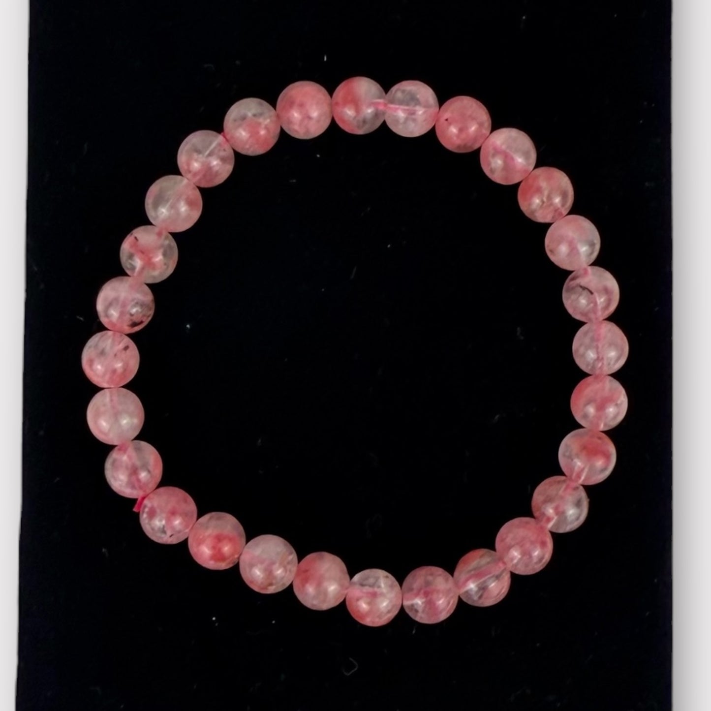 Bracelet rhodonite sur quartz