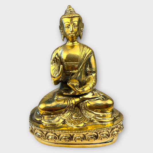 Statue de Bouddha Shakyamuni – Mudra Abhaya & Bol d’Aumône