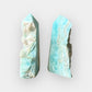 Pointe semi polie aragonite bleue (rare)
