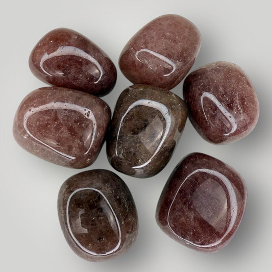 Pierre roulée quartz fraise