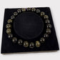Bracelet obsidienne dorée