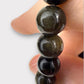 Bracelet obsidienne dorée
