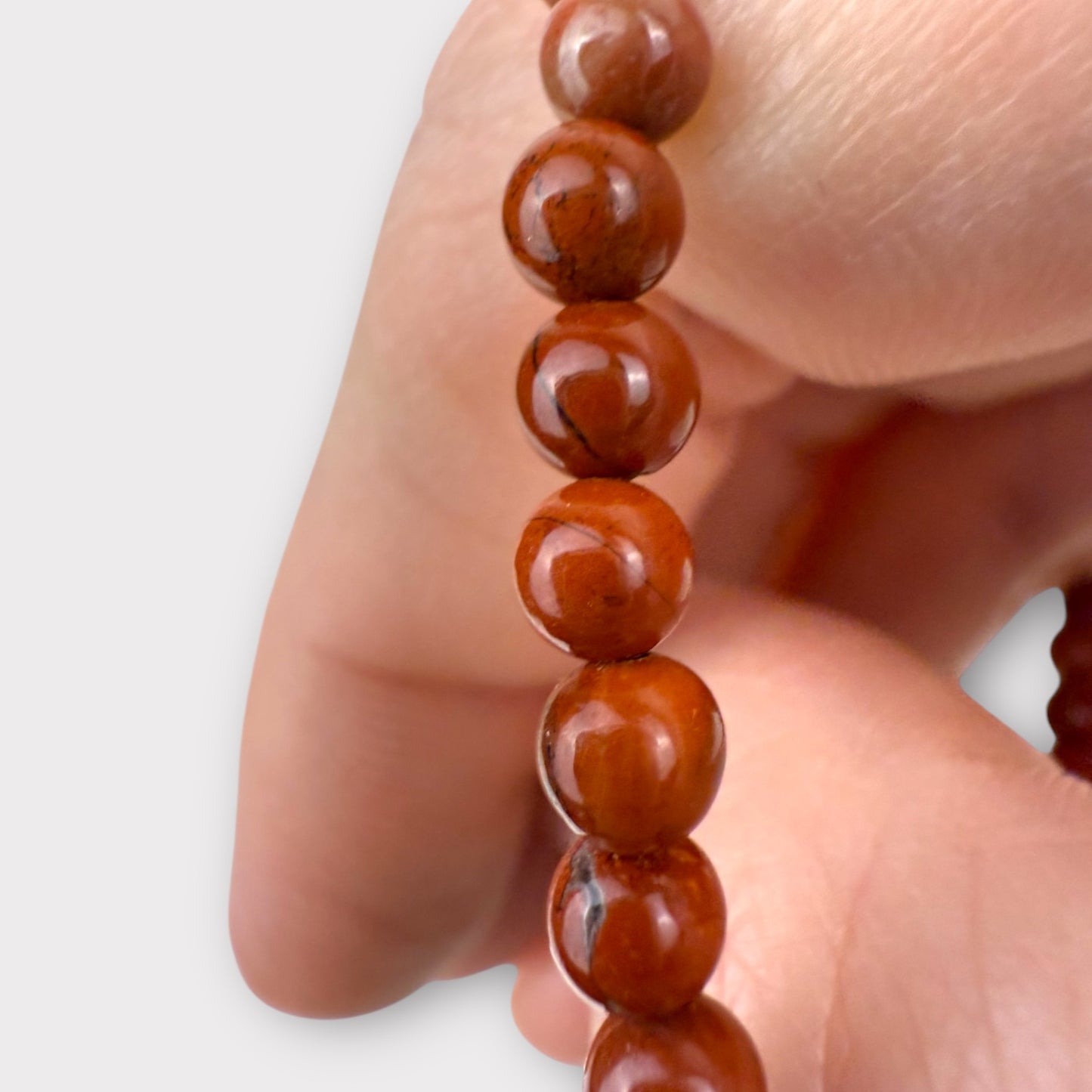 Bracelet jaspe rouge
