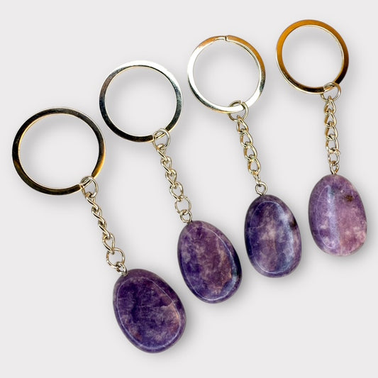 Porte clés lépidolite