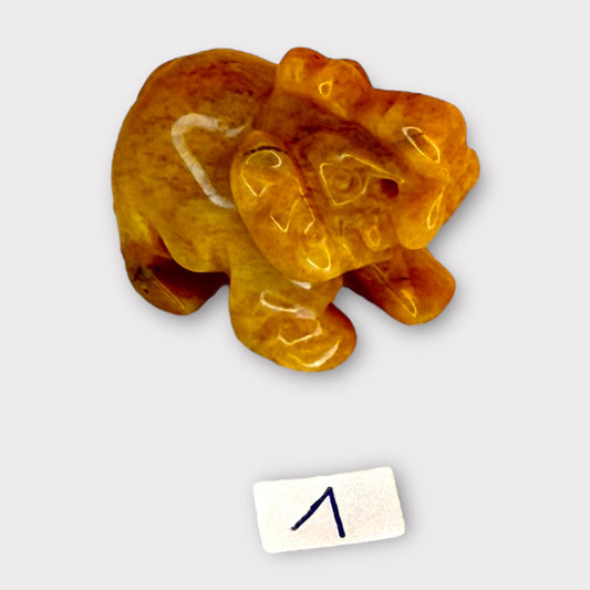 Éléphant aventurine jaune